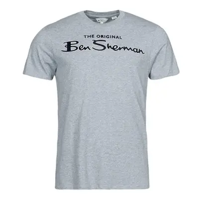 Ben Sherman SIGNATURE FLOCK TEE men's T shirt in Grey