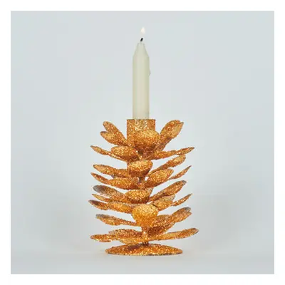 Bizzotto P.CANDELA 1P PINEAL ORO H10 's Christmas decorations in White