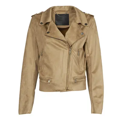 Guess MONICA JACKET women's Leather jacket in Brown