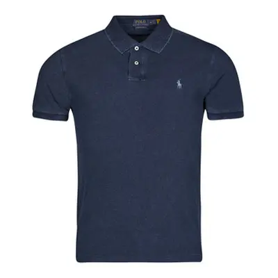 Polo Ralph Lauren POLO AJUSTE DROIT EN COTON BASIC MESH men's Polo shirt in Marine