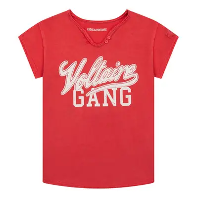 Zadig & Voltaire LEGUMI girls's Children's T shirt in Red