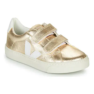 Veja SMALL-ESPLAR-VELCRO girls's Children's Shoes (Trainers) in Gold