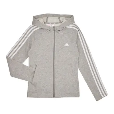 Adidas 3S FZ HD girls's Children's Sweatshirt in Grey