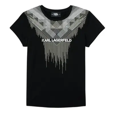 Karl Lagerfeld UAS girls's Children's T shirt in Black