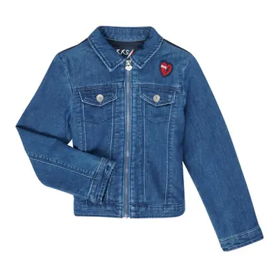 Ikks XR40052 girls's Children's Denim jacket in Blue