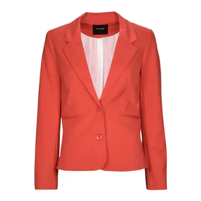 Vero Moda VMLUCCA LS SLIM JERSEY BLAZER NOOS women's Jacket in Orange