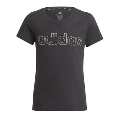 Adidas PLAKAT girls's Children's T shirt in Black