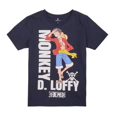 Name it NKMNATE ONEPIECE SS TOP BOX VDE boys's Children's T shirt in Marine