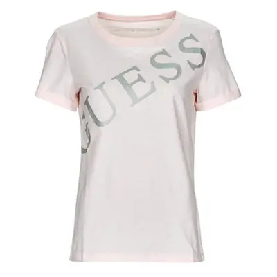 Guess SS CN BENITA TEE women's T shirt in Pink