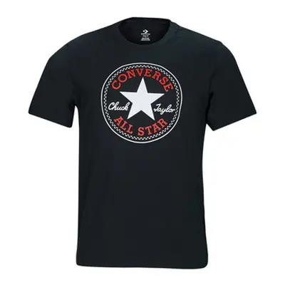 Converse GO-TO CHUCK TAYLOR CLASSIC PATCH TEE men's T shirt in Black