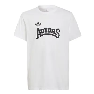 Adidas DENISE girls's Children's T shirt in White