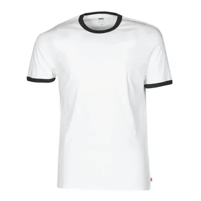 Levis SS RINGER TEE men's T shirt in White