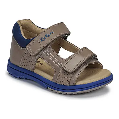 Kickers PLAZABI boys's Children's Sandals in Grey