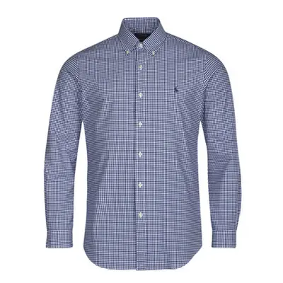 Polo Ralph Lauren CHEMISE AJUSTEE EN POPLINE DE COTON COL BOUTONNE men's Long sleeved Shirt in M