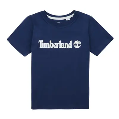 Timberland T25T77 boys's Children's T shirt in Marine