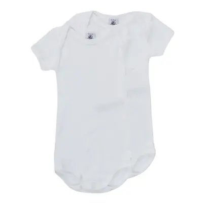 Petit Bateau WALY girls's Sleepsuits in White