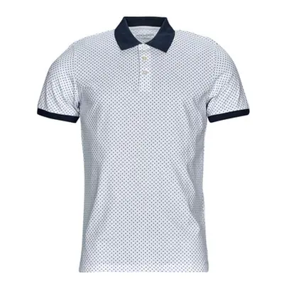 Jack & Jones JJNEW TERAKOTA POLO SS men's Polo shirt in White