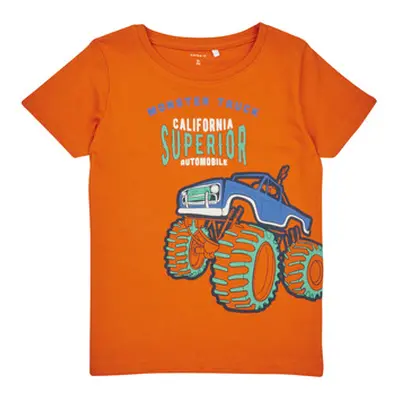 Name it NMMBERT SS TOP boys's Children's T shirt in Orange