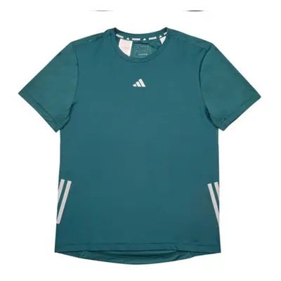 Adidas RUN 3S TEE boys's Children's T shirt in Green