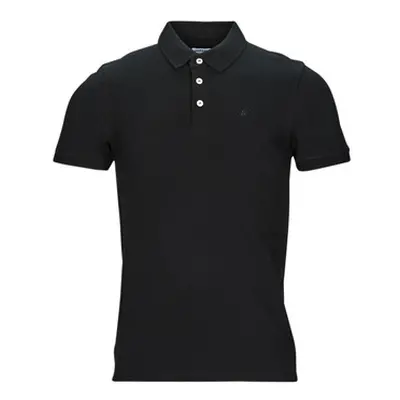 Jack & Jones JJEPAULOS POLO SS men's Polo shirt in Black