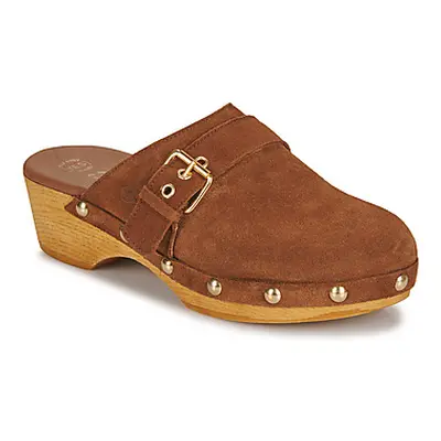 Betty London PAQUITA women's Clogs (Shoes) in Brown