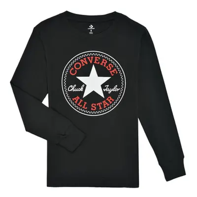 Converse CHUCK PATCH LONG SLEEVE TEE boys's in Black