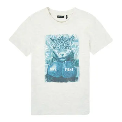 Ikks XS10183-22-C boys's Children's T shirt in White