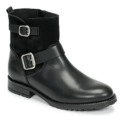 Citrouille et Compagnie NIVOLE girls's Children's Mid Boots in Black