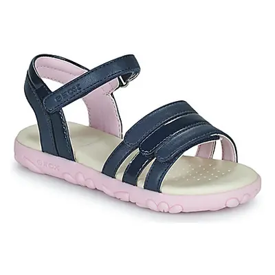 Geox J SANDAL HAITI GIRL girls's Children's Sandals in Marine