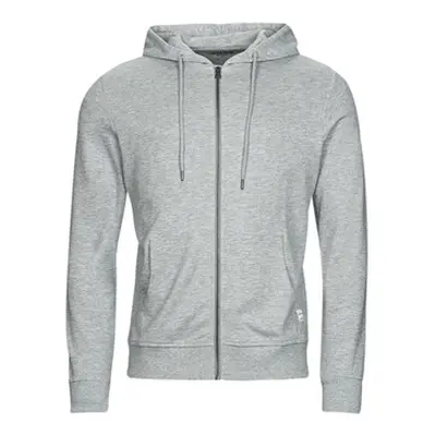 Jack & Jones JJEBASIC SWEAT ZIP HOOD men's Sweatshirt in Grey