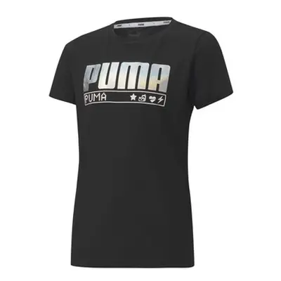 Puma ALPHA TEE 165 girls's Children's T shirt in Black