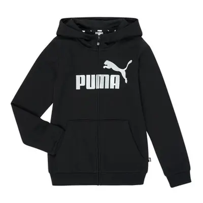 Puma ESS FZ HOODY girls's Children's Sweatshirt in Black