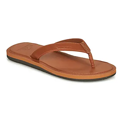 Quiksilver MOLOKAI NUBUK II men's Flip flops / Sandals (Shoes) in Brown