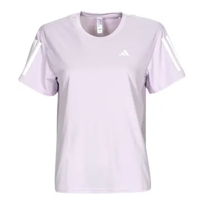 Adidas OWN THE RUN TEE women's T shirt in Purple