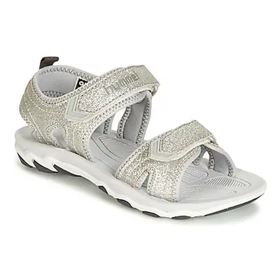 Hummel SANDAL GLITTER JR boys's Children's Sandals in Silver