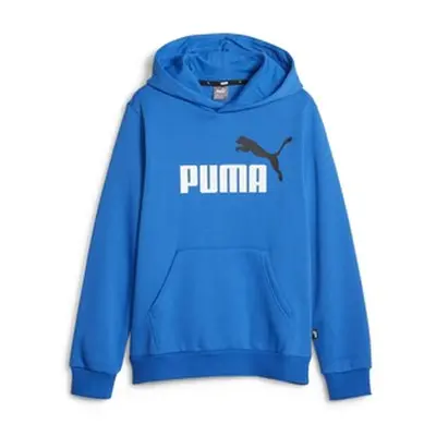 Puma ESS 2 COL BIG LOGO HOODIE FL B boys's Children's sweatshirt in Blue