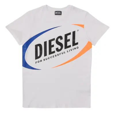 Diesel MTEDMOS boys's Children's T shirt in White