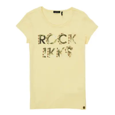 Ikks XS10182-73-J girls's Children's T shirt in Yellow