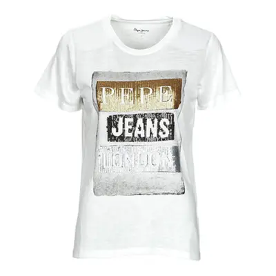 Pepe jeans TYLER women's T shirt in White