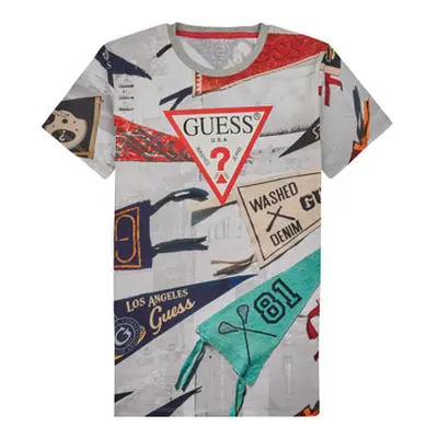 Guess FLAG PRINT boys's Children's T shirt in Multicolour