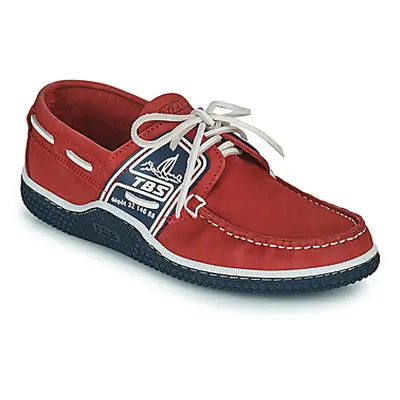 TBS GLOBEK men's Boat Shoes in Red