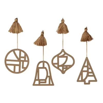 Broste Copenhagen FILI X4 's Christmas decorations in Brown