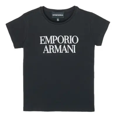 Emporio Armani 8N3T03-3J08Z-0999 girls's Children's T shirt in Black