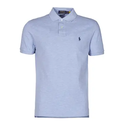 Polo Ralph Lauren POLO AJUSTE DROIT EN COTON BASIC MESH LOGO PONY PLAYER men's Polo shirt in Blu