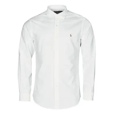 Polo Ralph Lauren CHEMISE AJUSTEE EN OXFORD COL BOUTONNE LOGO PONY PLAYER MULTICO men's Long sle