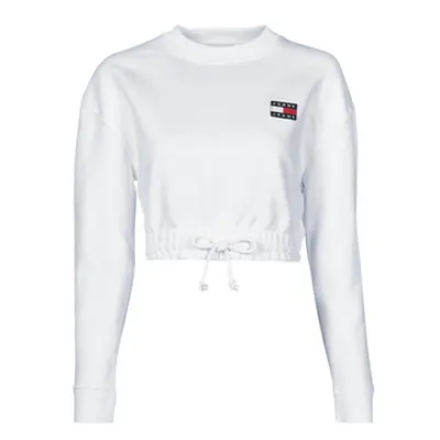 Tommy Jeans TJW SUPER CROPPED BADGE CREW women's Sweatshirt in White