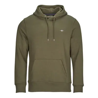 Gant REG SHIELD HOODIE men's Sweatshirt in Kaki