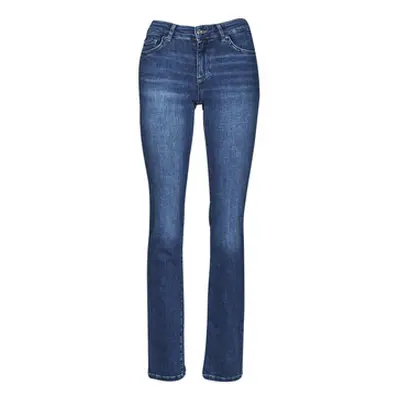 Only ONLALICIA LIFE REG STRT DNM DOT women's Flare / wide jeans in Blue