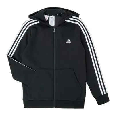 Adidas B 3S FZ HD boys's Children's sweatshirt in Black