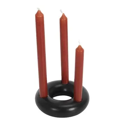 The home deco factory SUPPORT 3 BOUGIES NOIR M24 's Candlesticks, tealight holders in Black